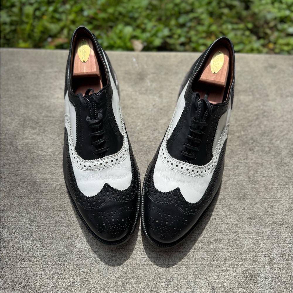 Allen Edmonds Black & White Broadstreet Spectator Shoes US size 11 EEE